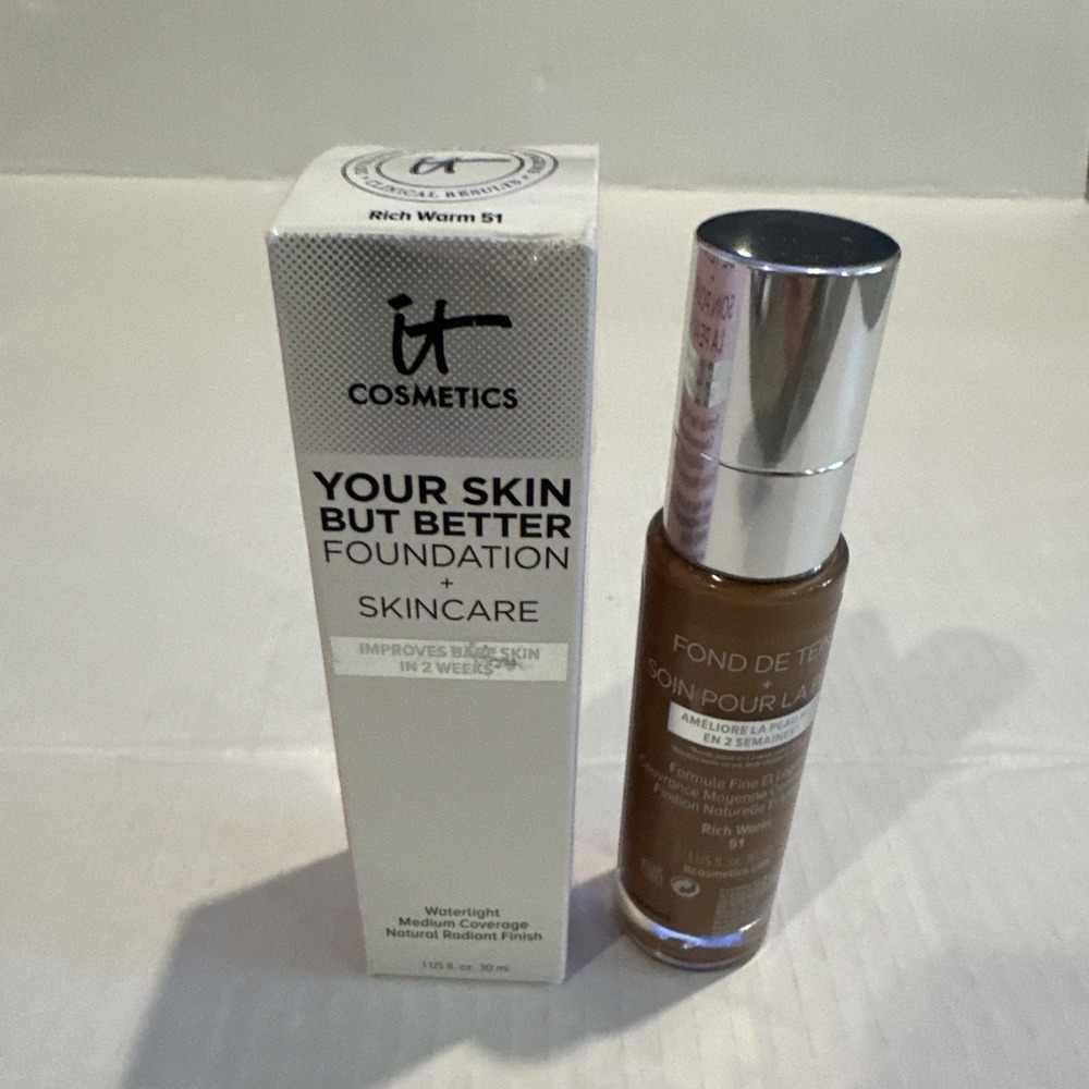 It Cosmetics Rich Warm 51 Your Skin But Better Foundation ~1 fl oz New